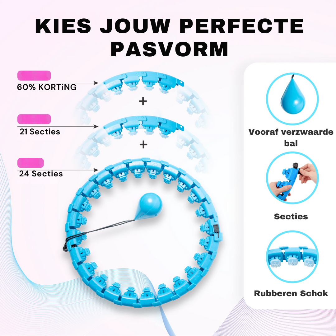CoreSpin™ Pro – Verstelbare Fitness Hoepel met Gewicht