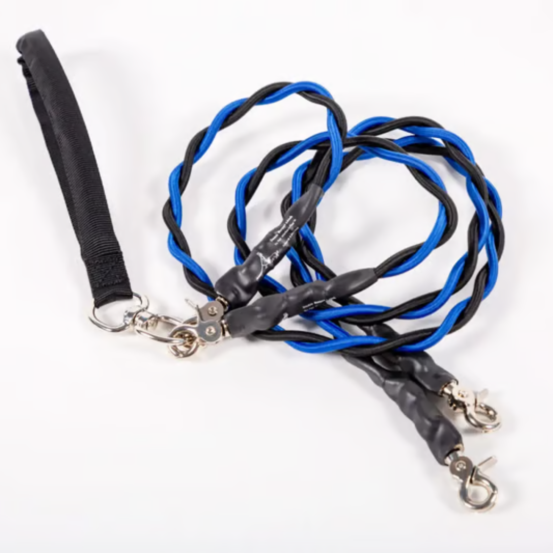 PawLink™ Duo – Dubbele Hondenriem met Schokdempers