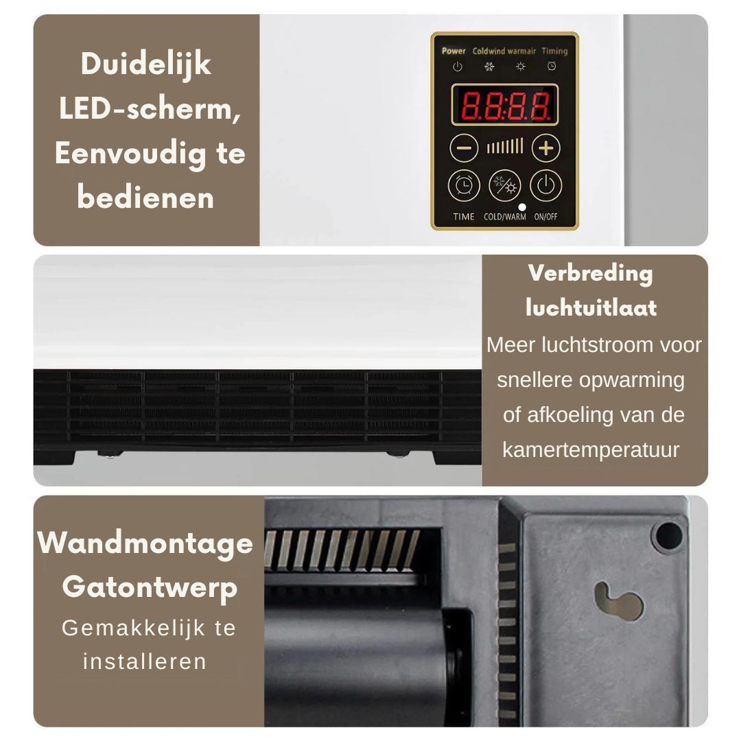 BreezeFlow™ Pro – 3-in-1 Draagbare Aircooler met Stil Ventilatiesysteem