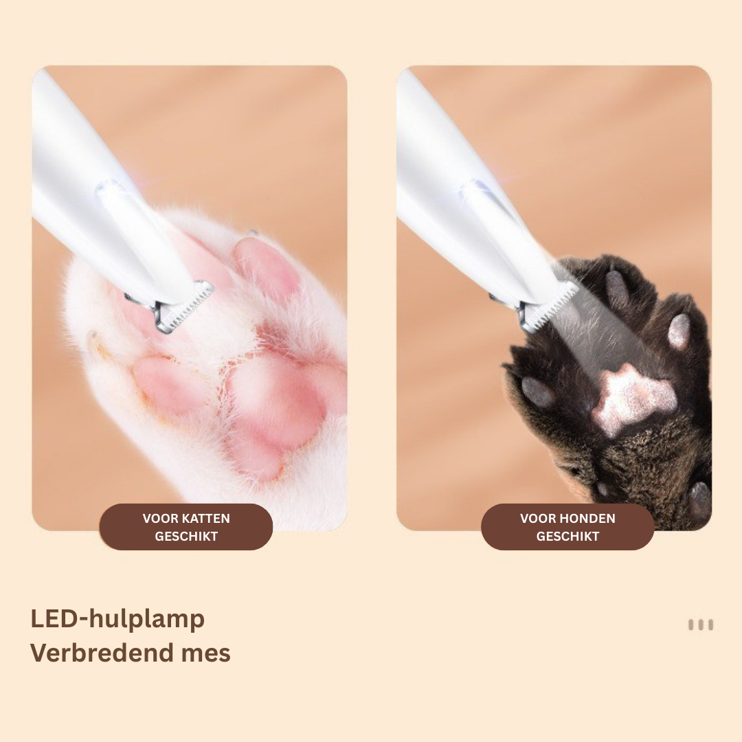 PawTrim™ Pro – Veilige & Stille Poottrimmer voor Huisdieren