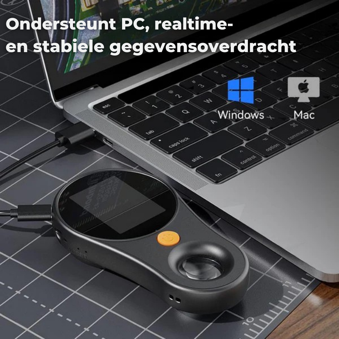 MicroView™ Pro – Draagbare Digitale Microscoop met LED-Verlichting