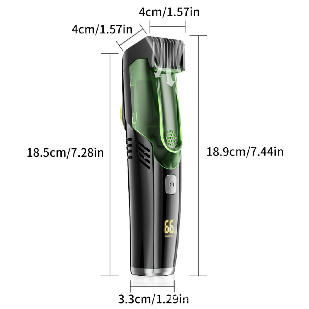 TrimVac™ Pro – Baardtrimmer met Ingebouwd Vacuümsysteem