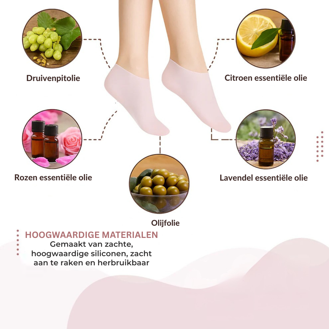 SoftStep™ Pro – Hydraterende Verzorgingssokken voor Zachte Voeten