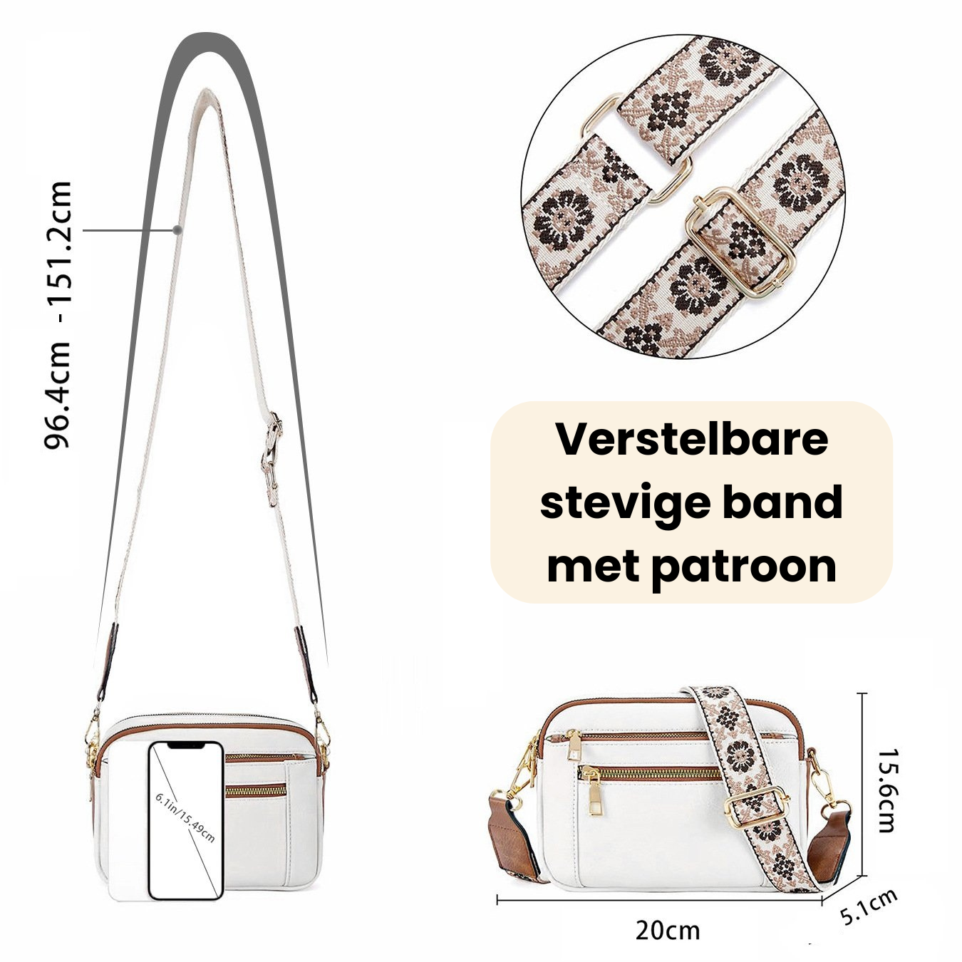 Frondo Quilted Crossbody Schoudertas