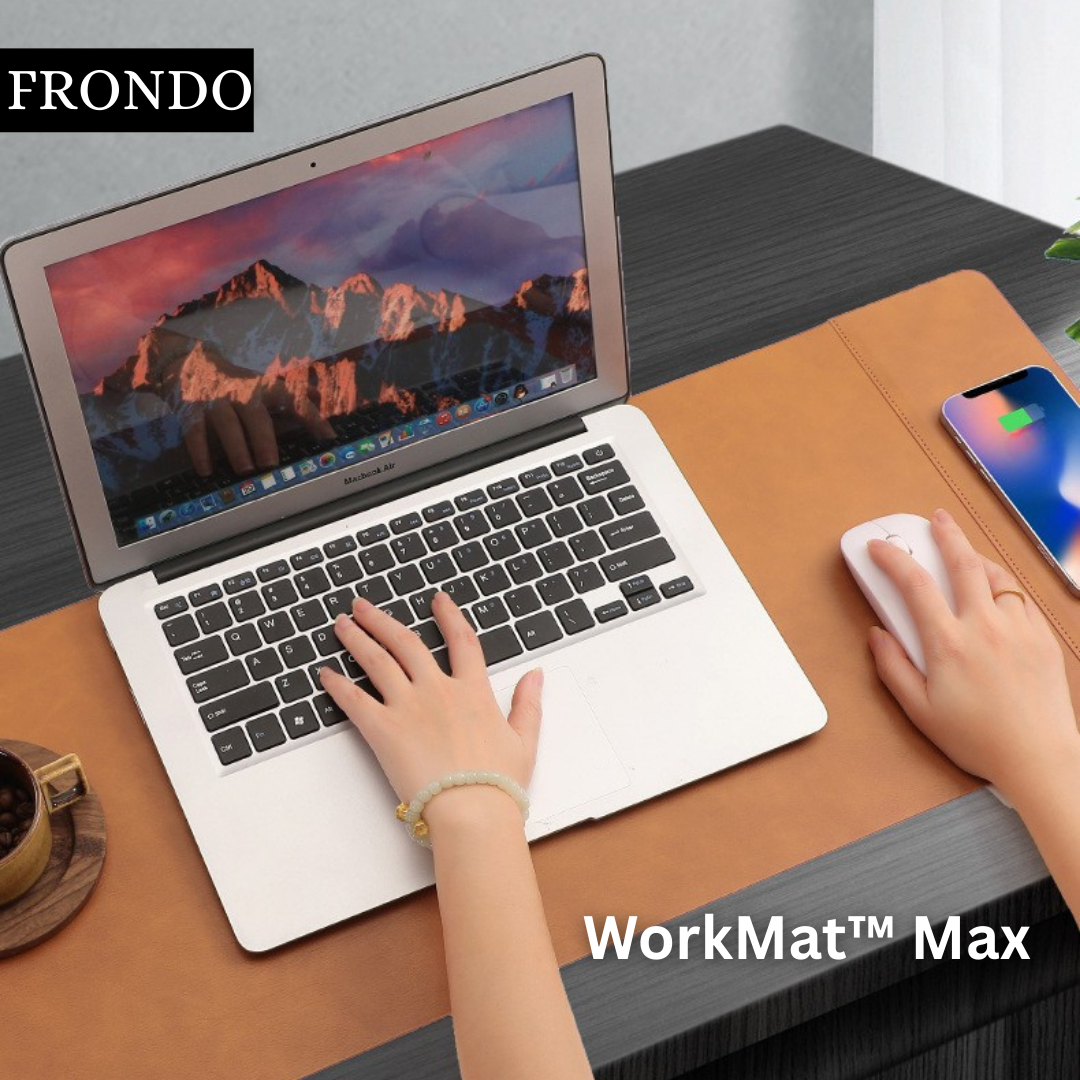 WorkMat™ Max – Premium Bureaulegger met Wireless Charging