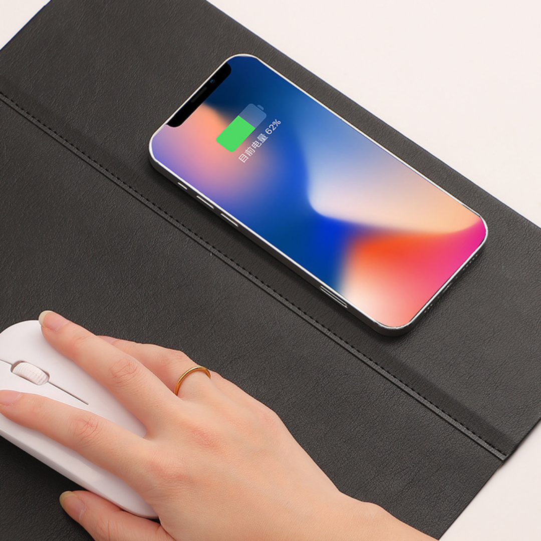 WorkMat™ Max – Premium Bureaulegger met Wireless Charging