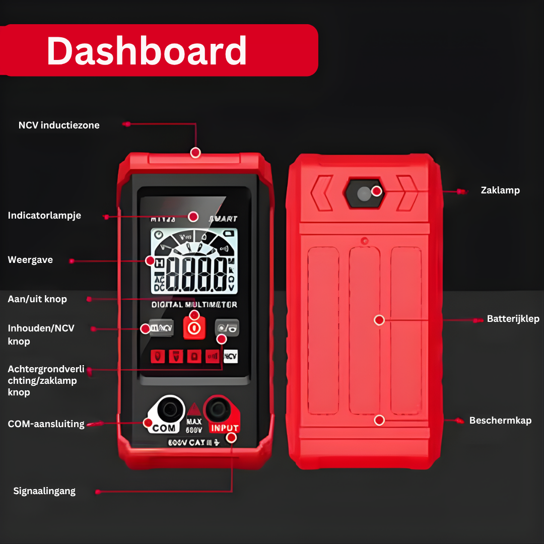 VoltSense™ Pro – Digitale Multimeter voor Spanning, Stroom & Weerstand
