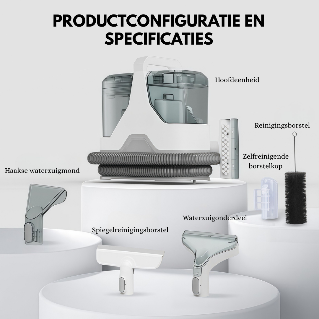 HydroVac™ Max – Spray & Zuigreiniger voor Meubels & Tapijt