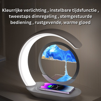 ZenCharge™ Pro – Draadloze Oplader met Rustgevend Zanddesign