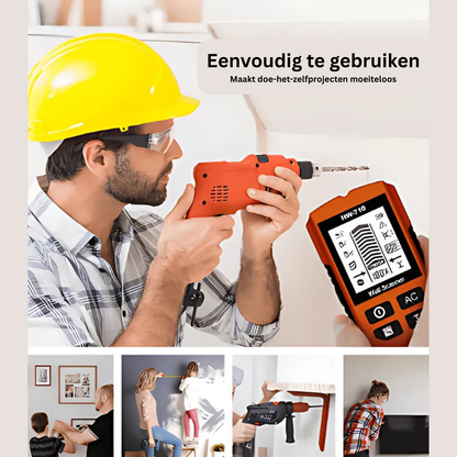 WallScan™ Pro – Multifunctionele Detector voor Metaal, Hout & Kabels