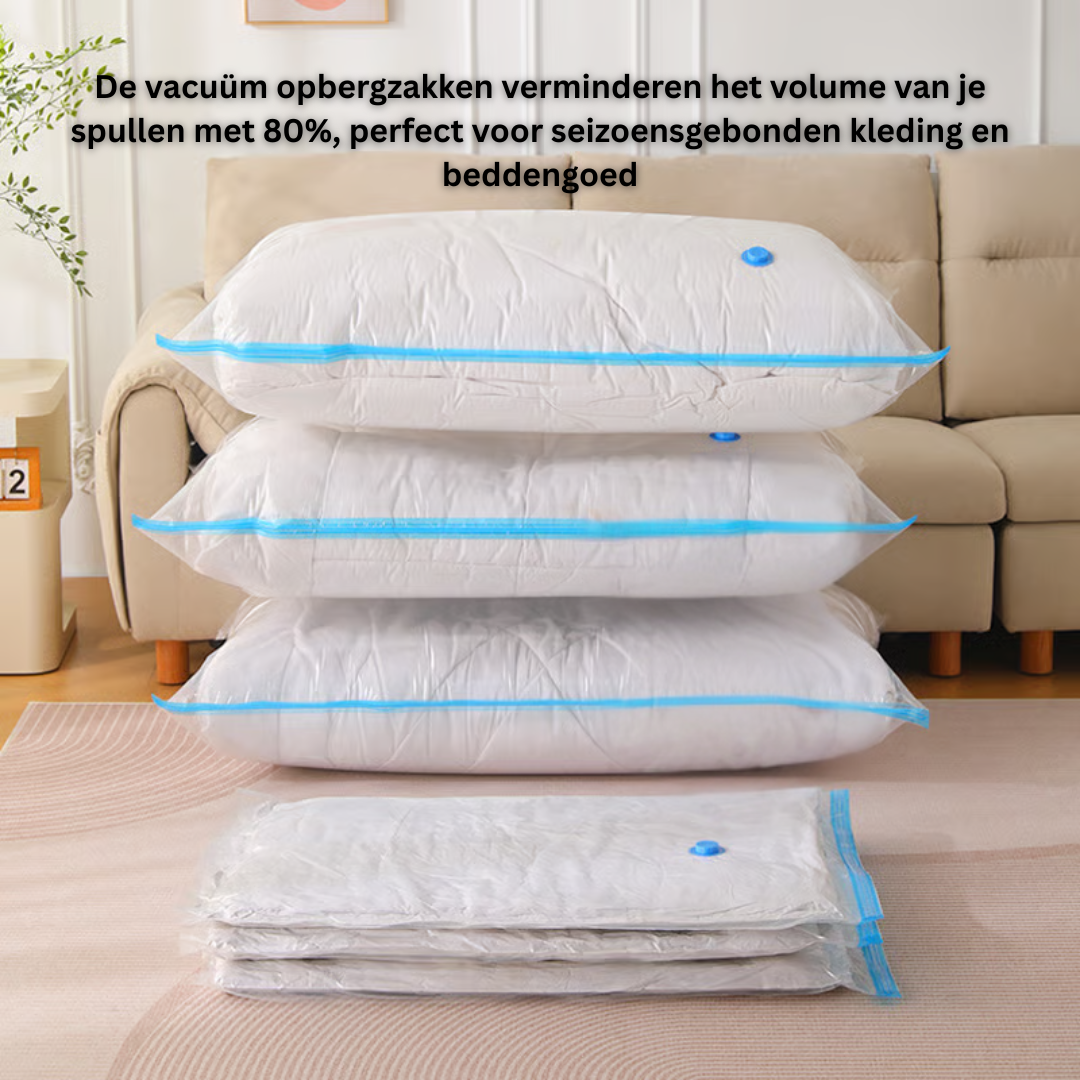PackEase™ Pro – Vacuüm Opbergzakken met Elektrische USB Pomp (9-delig)