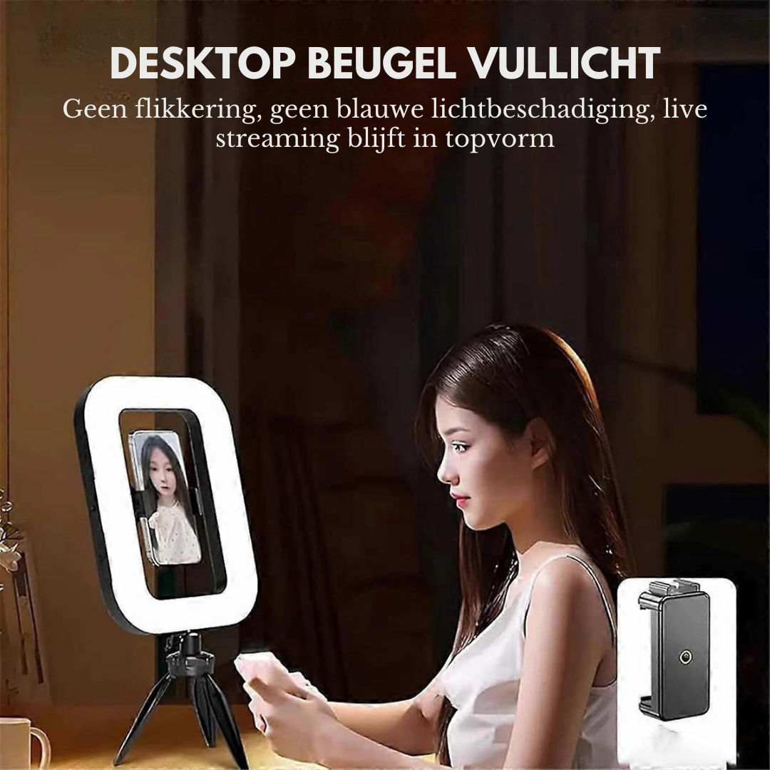 GlowRing™ Pro – Oplaadbare Selfie Ring Light voor Telefoon