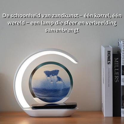 ZenCharge™ Pro – Draadloze Oplader met Rustgevend Zanddesign