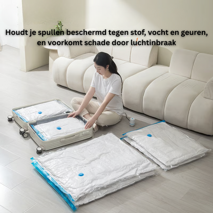 PackEase™ Pro – Vacuüm Opbergzakken met Elektrische USB Pomp (9-delig)