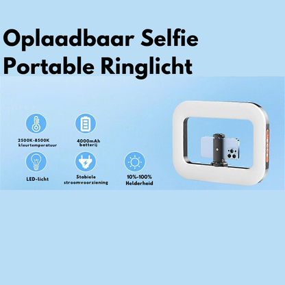 GlowRing™ Pro – Oplaadbare Selfie Ring Light voor Telefoon