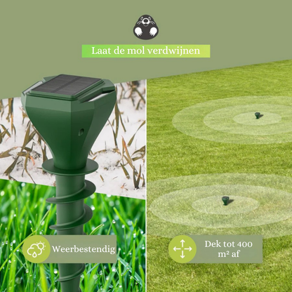 MoleGuard™ Pro – Zonne-energie Anti-Mollen Apparaat met Trillingen