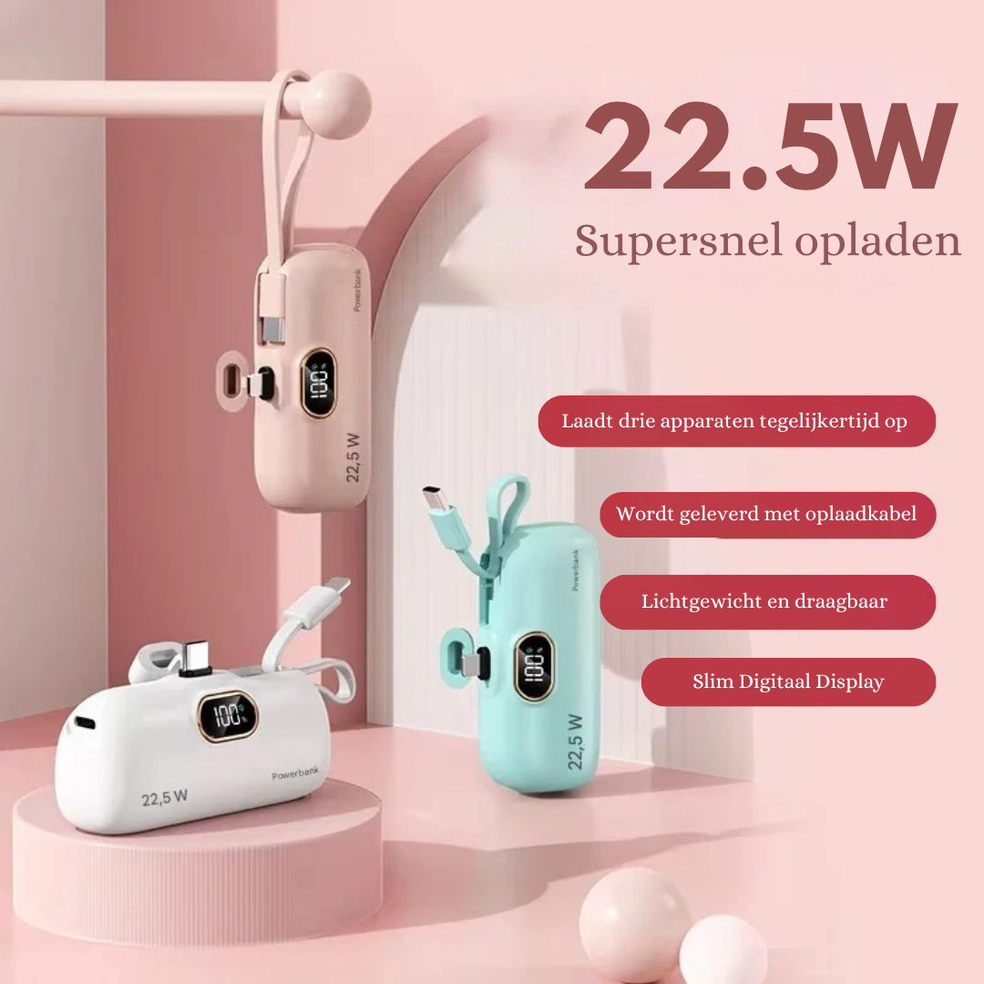 VoltGo™ Max – Compacte & Krachtige Oplader voor Onderweg