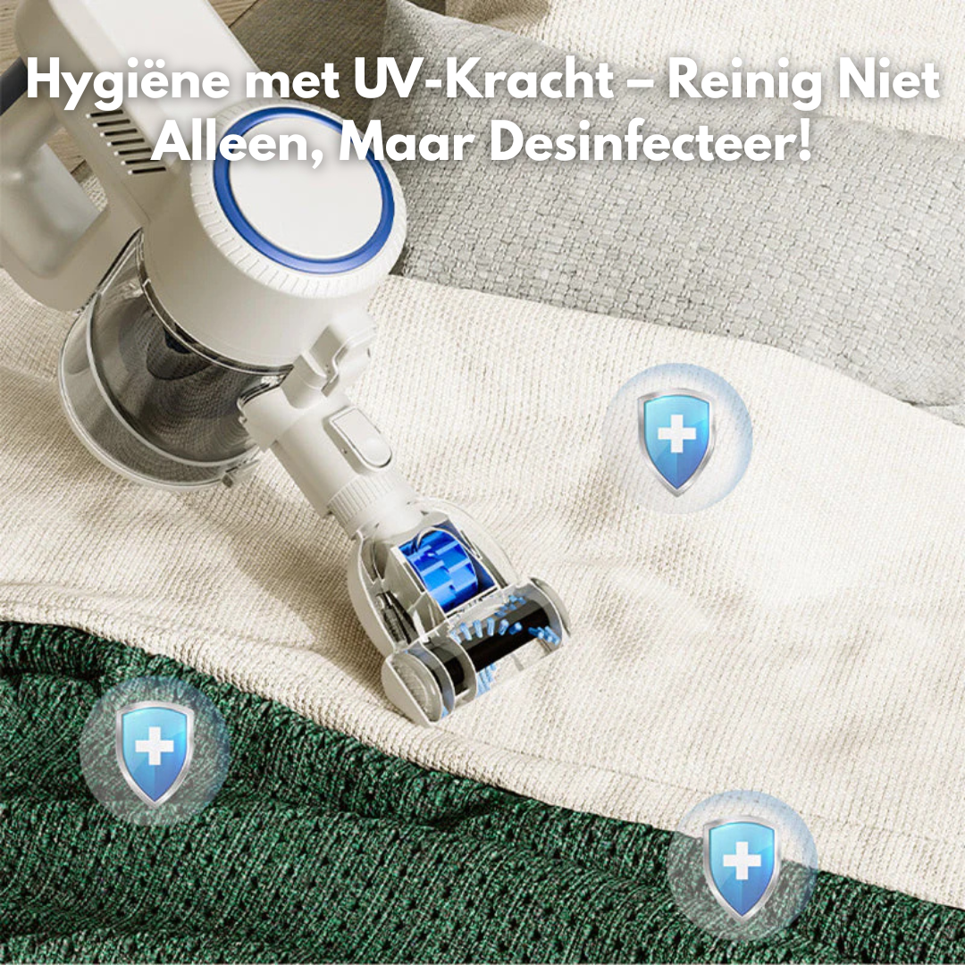DustAway™ Max – Krachtige Handstofzuiger met UV & Mijtverwijdering