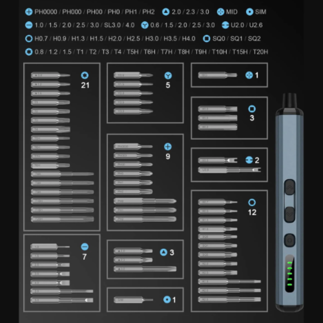 FixPro™ Max – 68-in-1 Elektrische Schroevendraaier Set