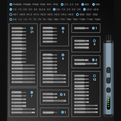 FixPro™ Max – 68-in-1 Elektrische Schroevendraaier Set