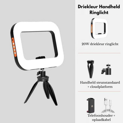 GlowRing™ Pro – Oplaadbare Selfie Ring Light voor Telefoon