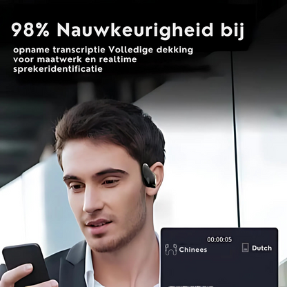 TransEar™ Max – Slimme Earbuds voor Gesprekken in Elke Taal