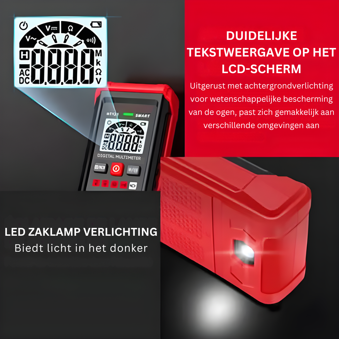 VoltSense™ Pro – Digitale Multimeter voor Spanning, Stroom & Weerstand