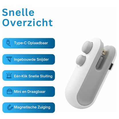 SealMate™ Pro – Oplaadbare Zaksealer voor Versheid