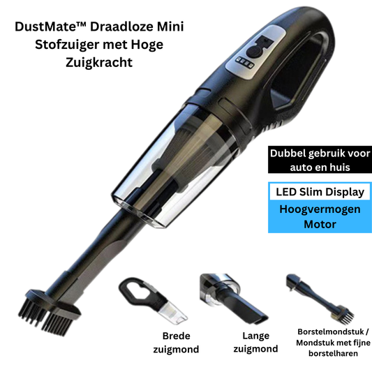 DustMate™ Draadloze Mini Stofzuiger met Hoge Zuigkracht
